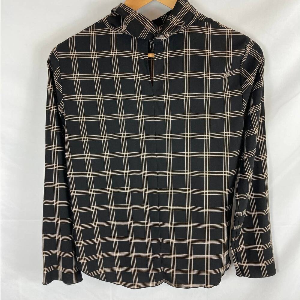 Ann Taylor Plaid Turtleneck Top in Brown XS - Picture 5 of 5
